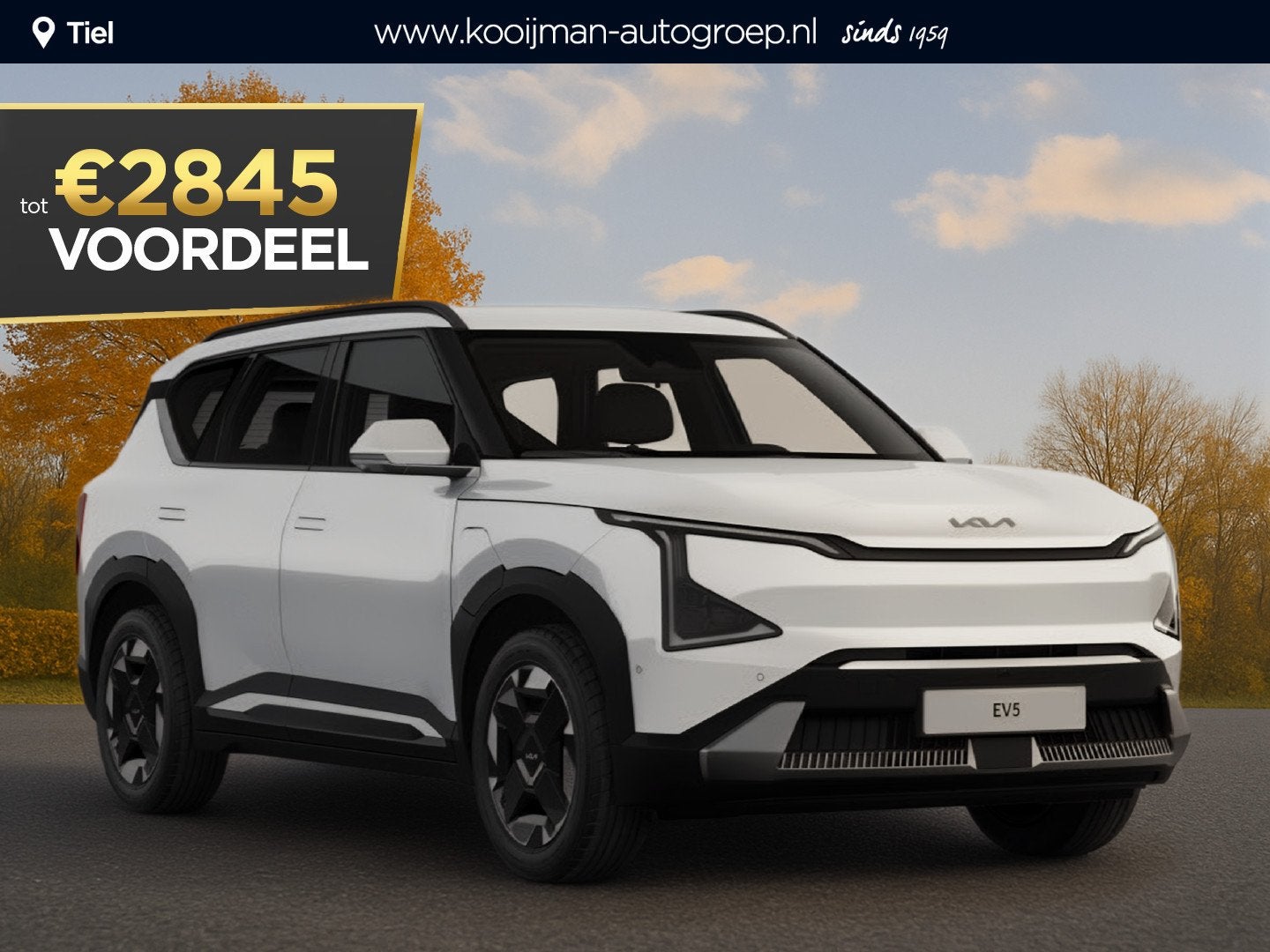 Kia EV5 Air 81.4 kWh Nu €3.000,- voordeel! Nu tijdelijk ex, Auto's, Kia, 81 kWh, Stof, 510 min, 530 km