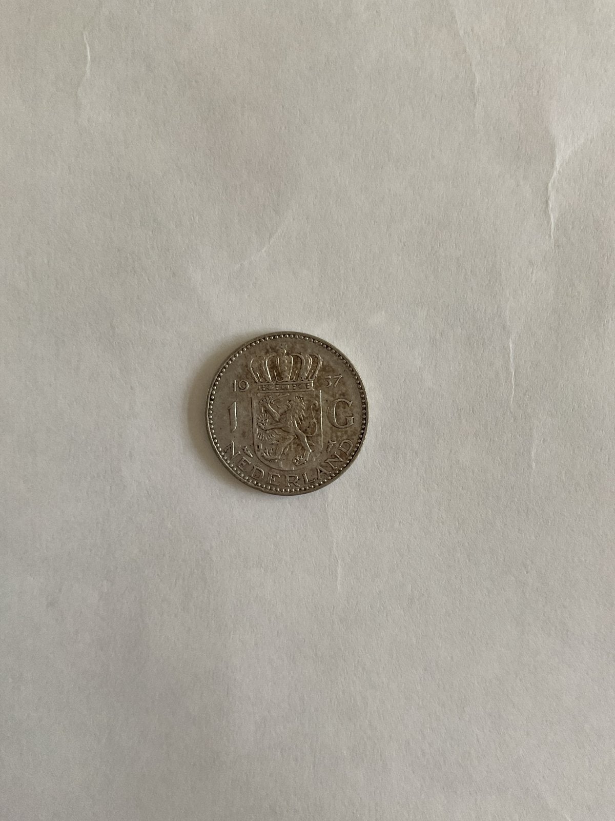 Zilveren gulden Koningin Juliana 1957, Postzegels en Munten, Munten | Nederland, 1 gulden, Koningin Juliana, Zilver, Ophalen of Verzenden