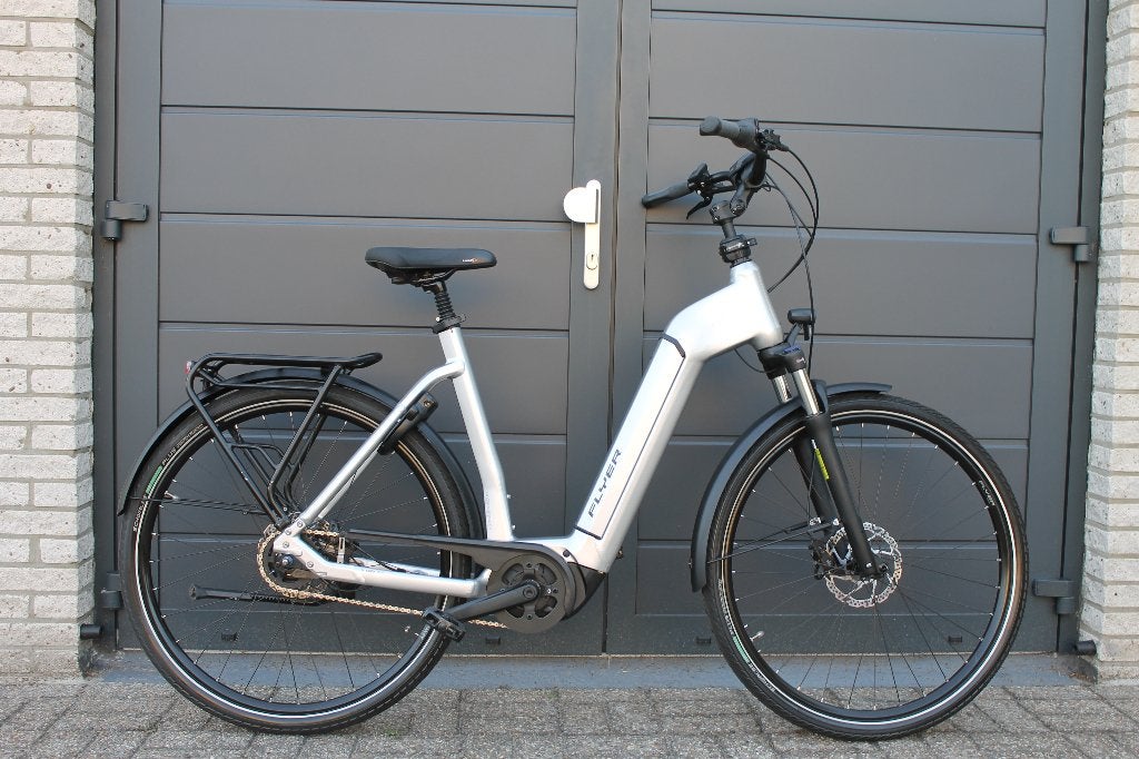 Flyer Gotour6 5.40 Comf maat 57 lage instap dames 487km!!, Zo goed als nieuw, 50 km per accu of meer, 55 tot 59 cm, Ophalen