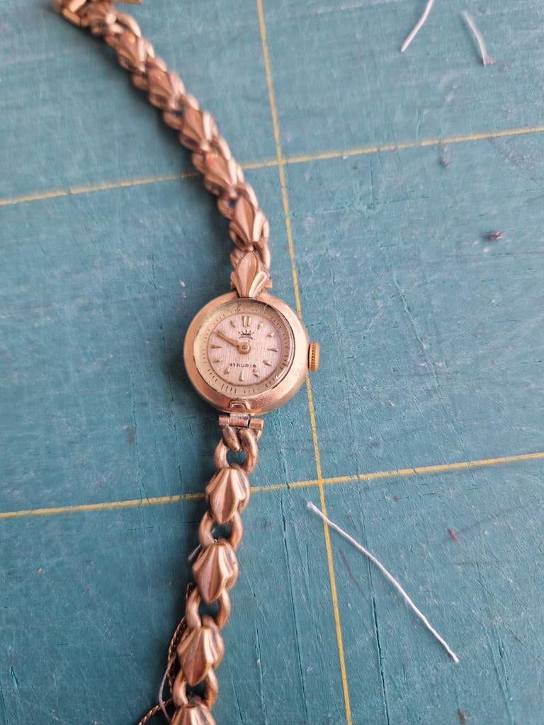 Vintage verguld dames polshorloge, Ophalen of Verzenden