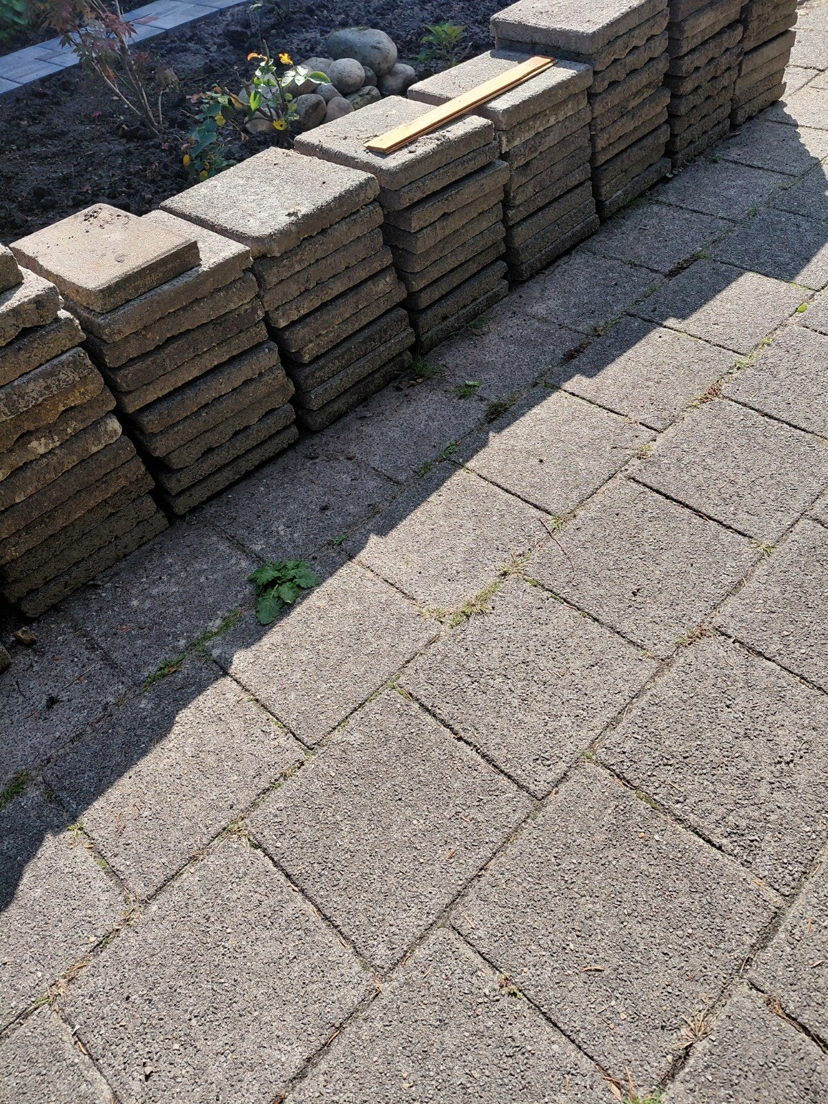 ongeveer 88 stoeptegels met een paar halve, Ophalen, Gebruikt, Beton, Overige typen