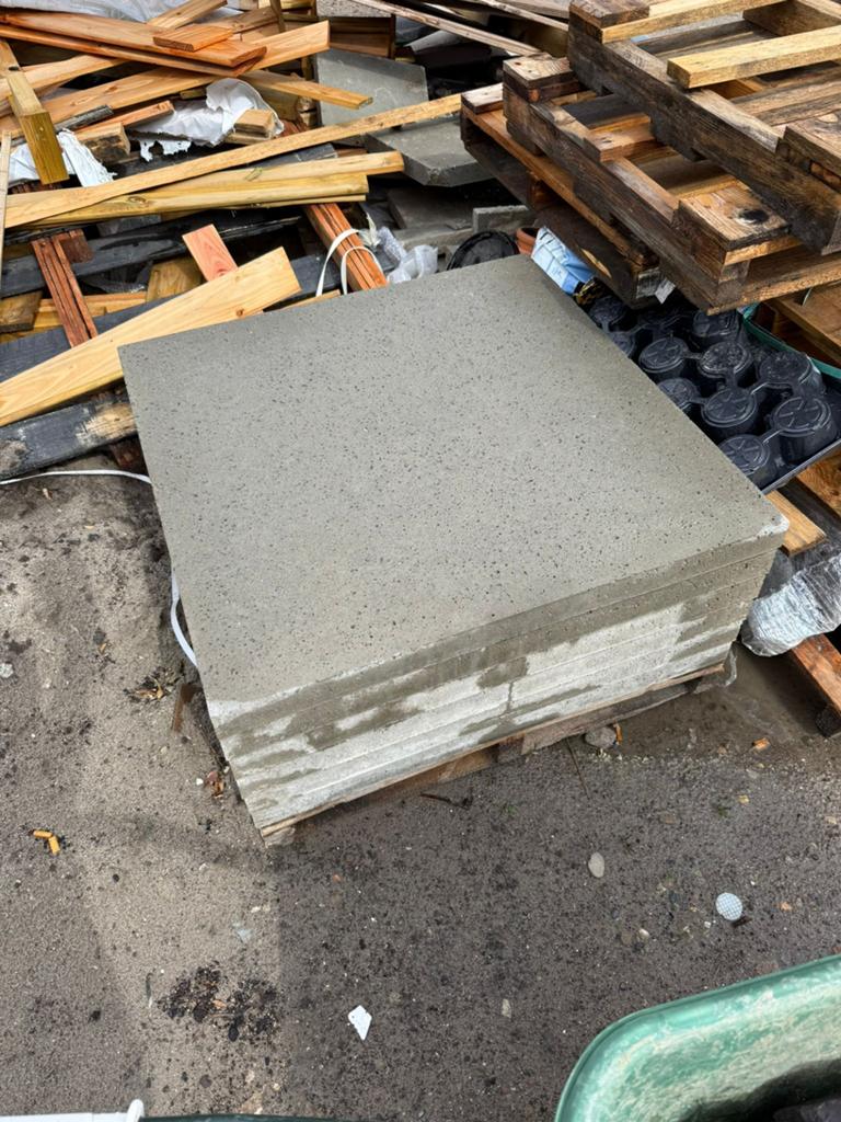 Tuintegel grijs 80x80 Schellevis, Doe-het-zelf en Verbouw, Platen en Panelen, Ophalen, Nieuw