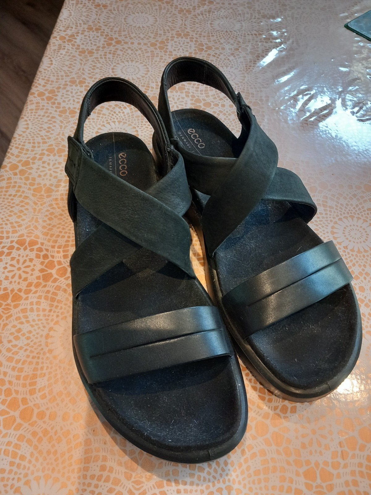 Echo sandalen maat 39 zwart, Kleding | Dames, Ecco, Zwart, Zo goed als nieuw, Sandalen of Muiltjes