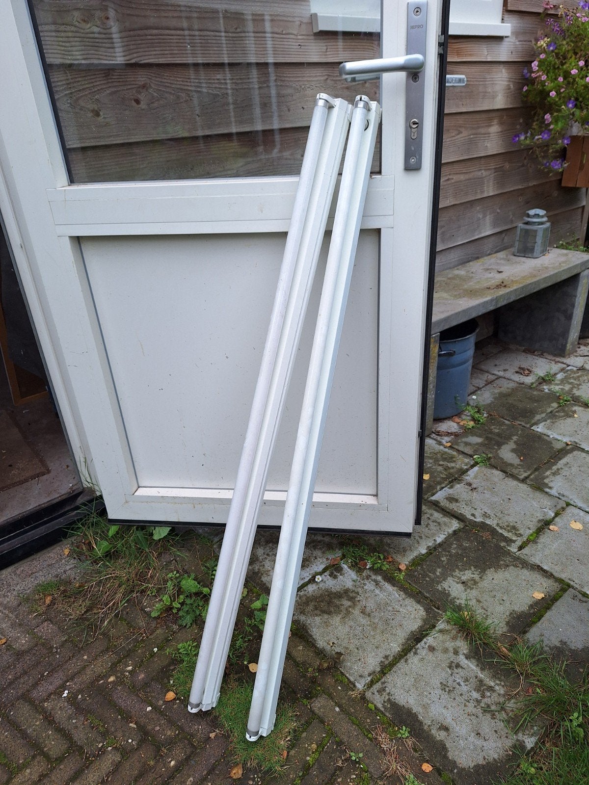 2x TL armatuur met TL-buis, werkende staat, Wit, Gebruikt, G13 (TL), Ophalen