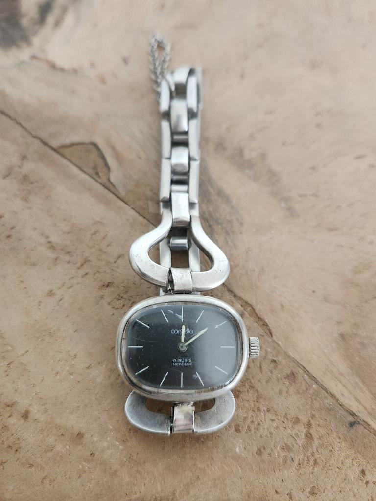 Zilveren Cordella horloge - 835, Overige merken, Gebruikt, Polshorloge, Overige materialen