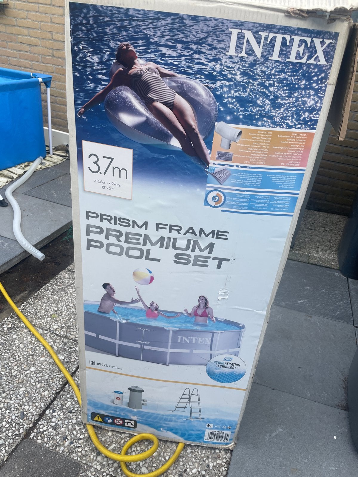 Intex Prism Frame Premium Pool Set - 3.66m x 99cm, Ophalen, Gebruikt, 80 tot 120 cm, Rond