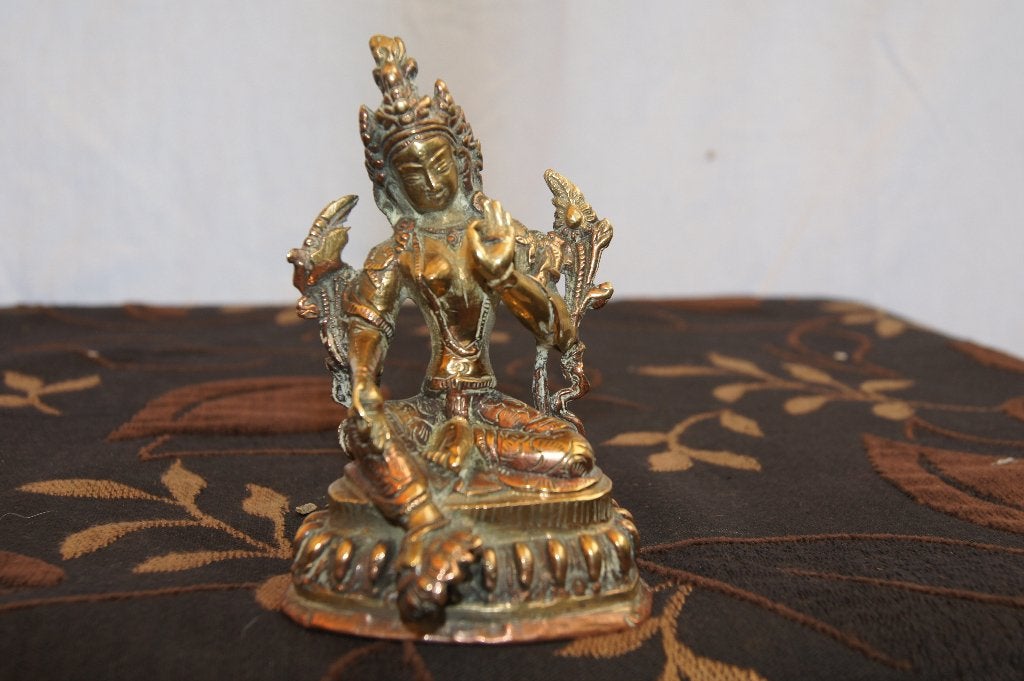 Groene Tara Symtra Tibetaans Boeddhisme ( Brons, Tibet, Ophalen of Verzenden, Beeld