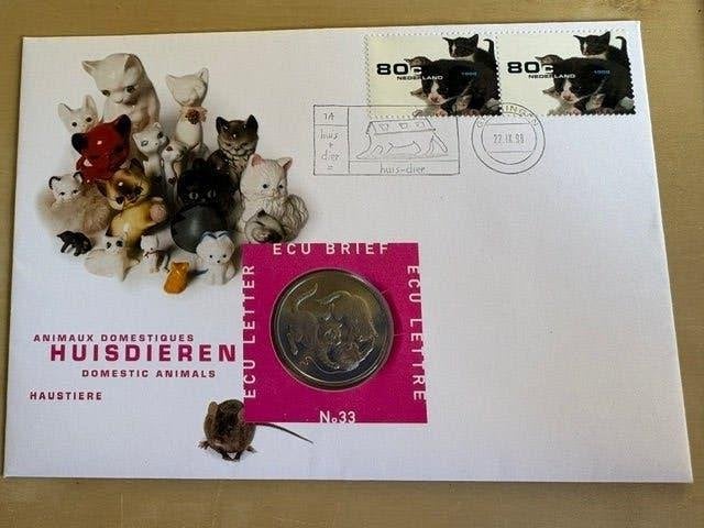 postzegels en munt, Ophalen of Verzenden, Koningin Beatrix, Euro's, Setje