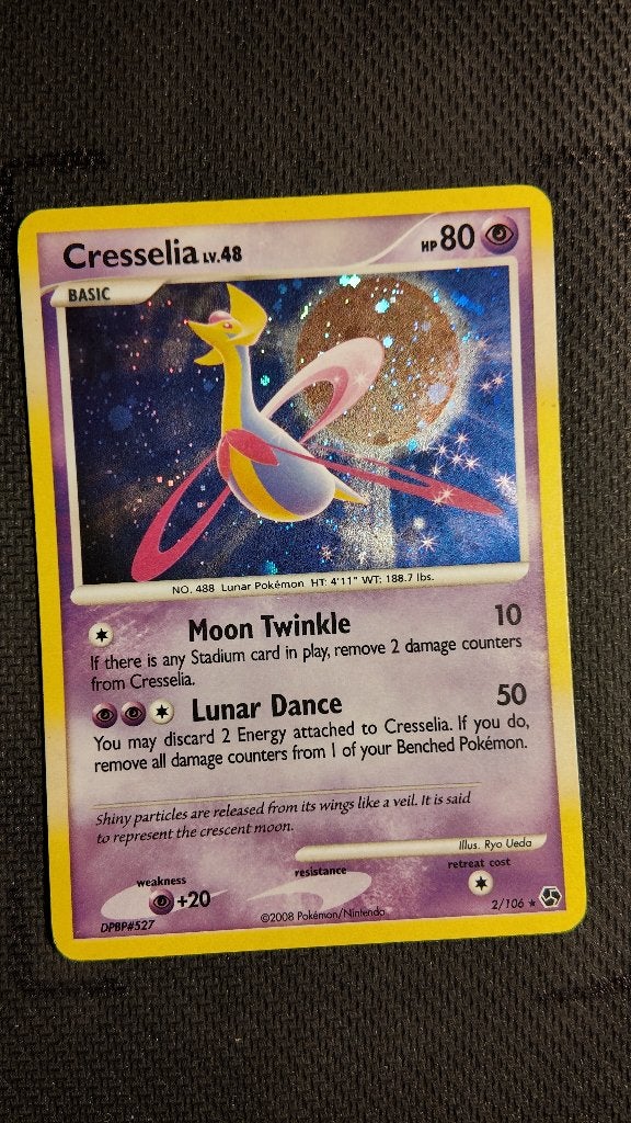 Cresselia 2 Great Encounters | Pokemon kaart, Ophalen, Losse kaart, Foil