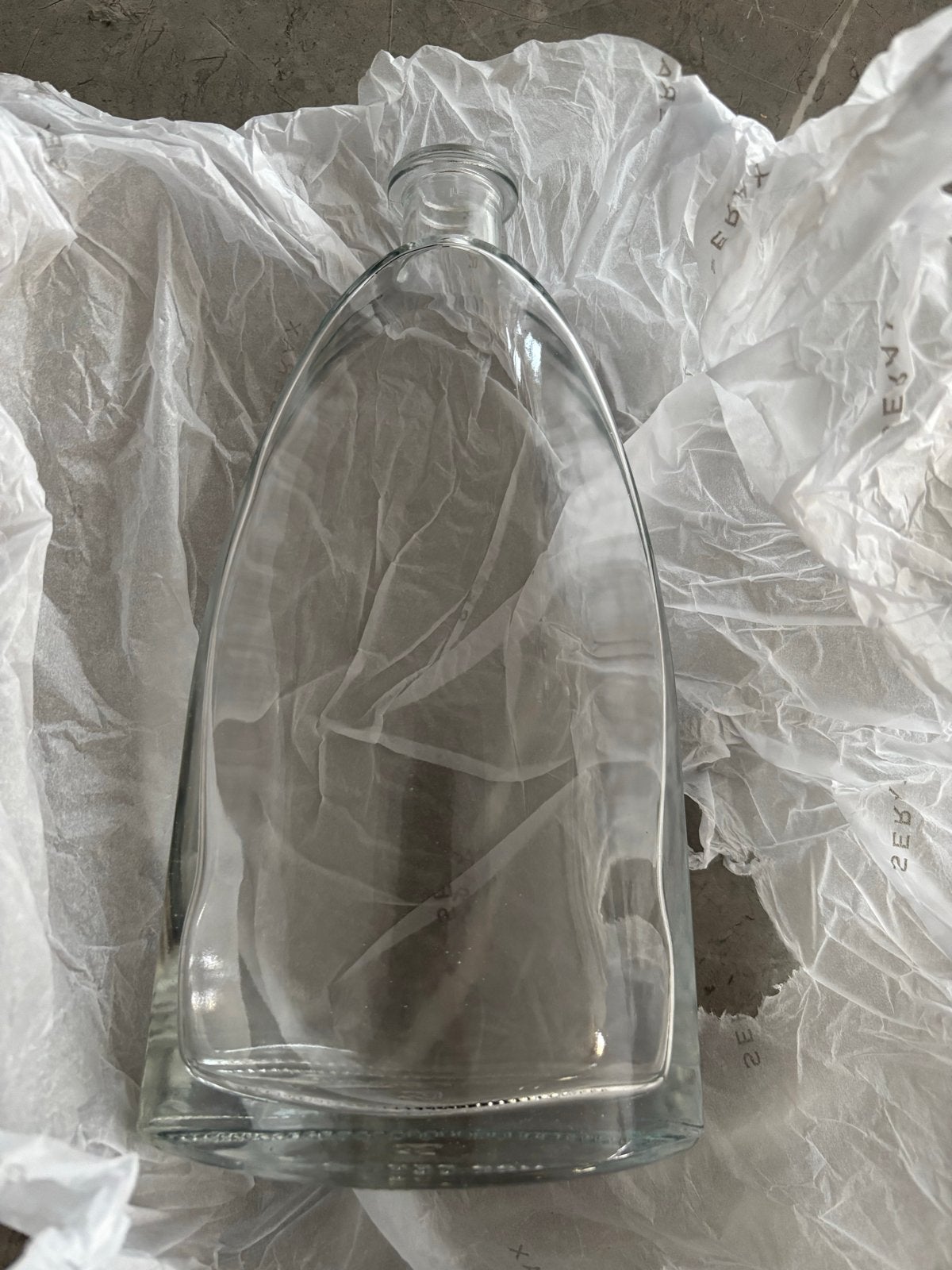 Glazen fles 50cl - Decoratieve fles, Antiek en Kunst, Ophalen of Verzenden