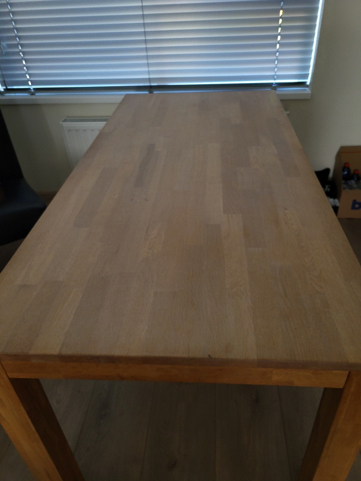 Onbehandeld Eiken Eettafel - 180x85x78 cm, Ophalen, Gebruikt, Eikenhout, 50 tot 100 cm