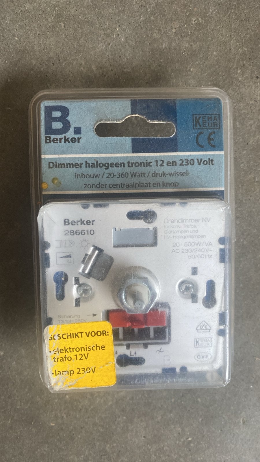 Berker Dimmer halogeen tronic 12 en 230 Volt - Nieuw, Ophalen of Verzenden, Nieuw, Berker, Dimmer
