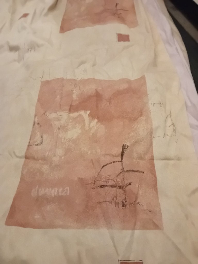 Over Gordijnen, Huis en Inrichting, 244 cm, Ophalen of Verzenden, Zo goed als nieuw, Beige