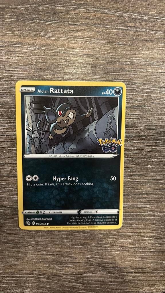PGO Alolan Rattata 041/078, Ophalen of Verzenden, Zo goed als nieuw
