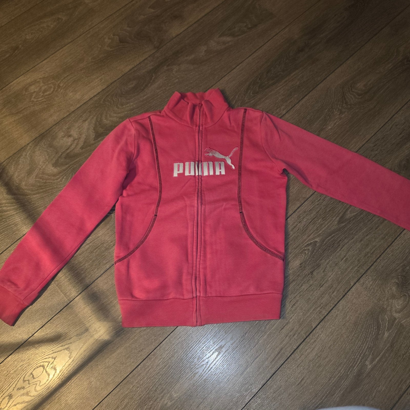 Roze Puma vest maat 140, Kinderen en Baby's, Kinderkleding | Maat 140, Gebruikt, Meisje, Trui of Vest, Puma