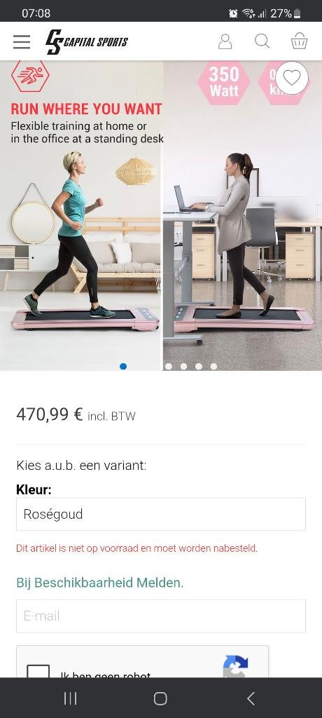 Mooie praktische loopband, zo goed als nieuw., Sport en Fitness, Loopsport en Atletiek, Overige typen, Zo goed als nieuw, Hardlopen