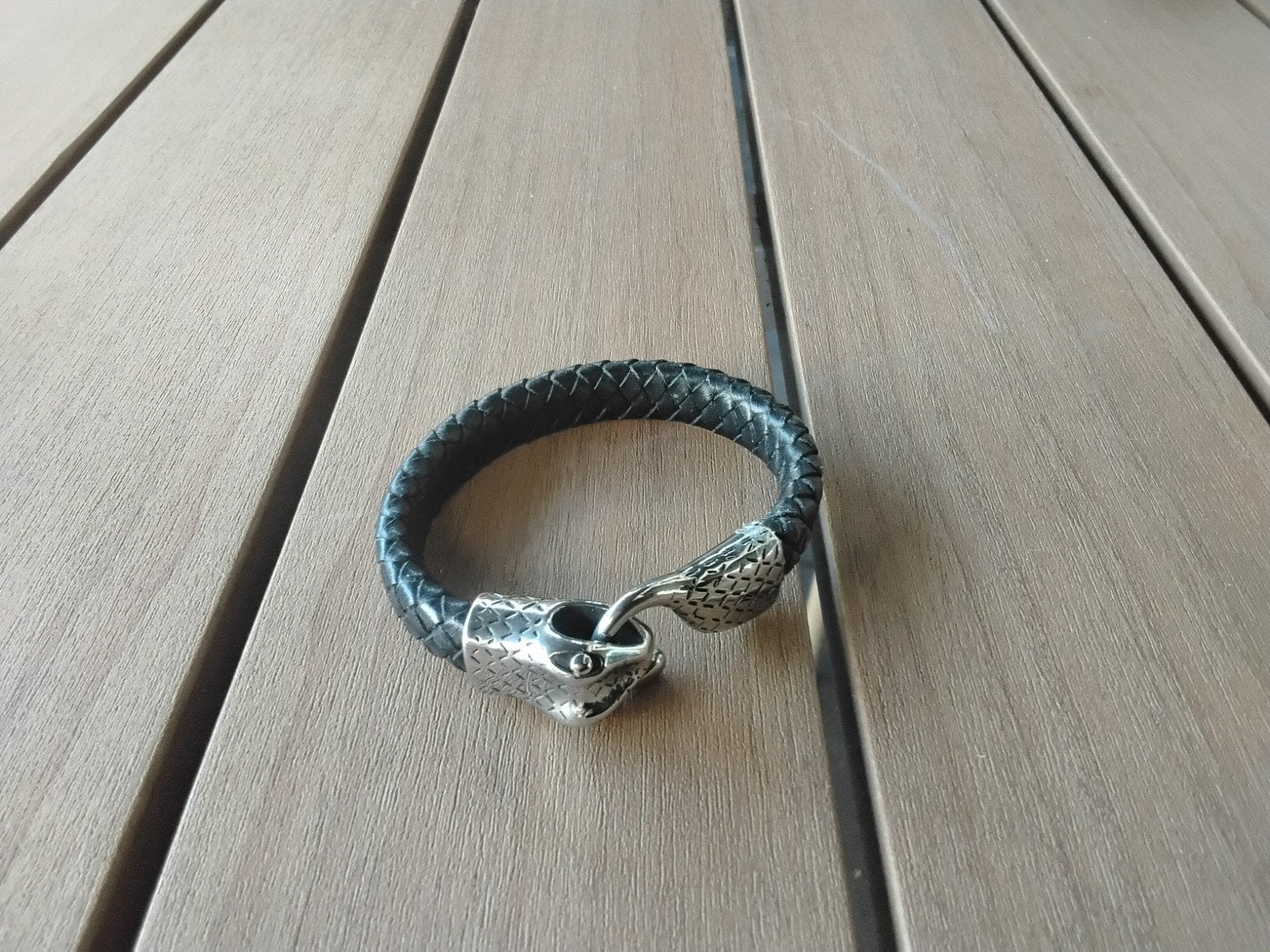 Heren of dames armband slang, Ophalen of Verzenden, Zilver