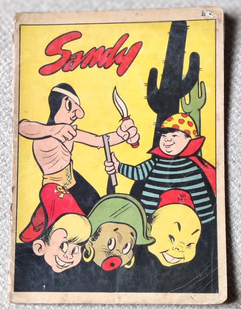 Sandy de kleine zeeroveroud stripalbum van  circa 1950, Eén stripboek, Ophalen of Verzenden, Gelezen