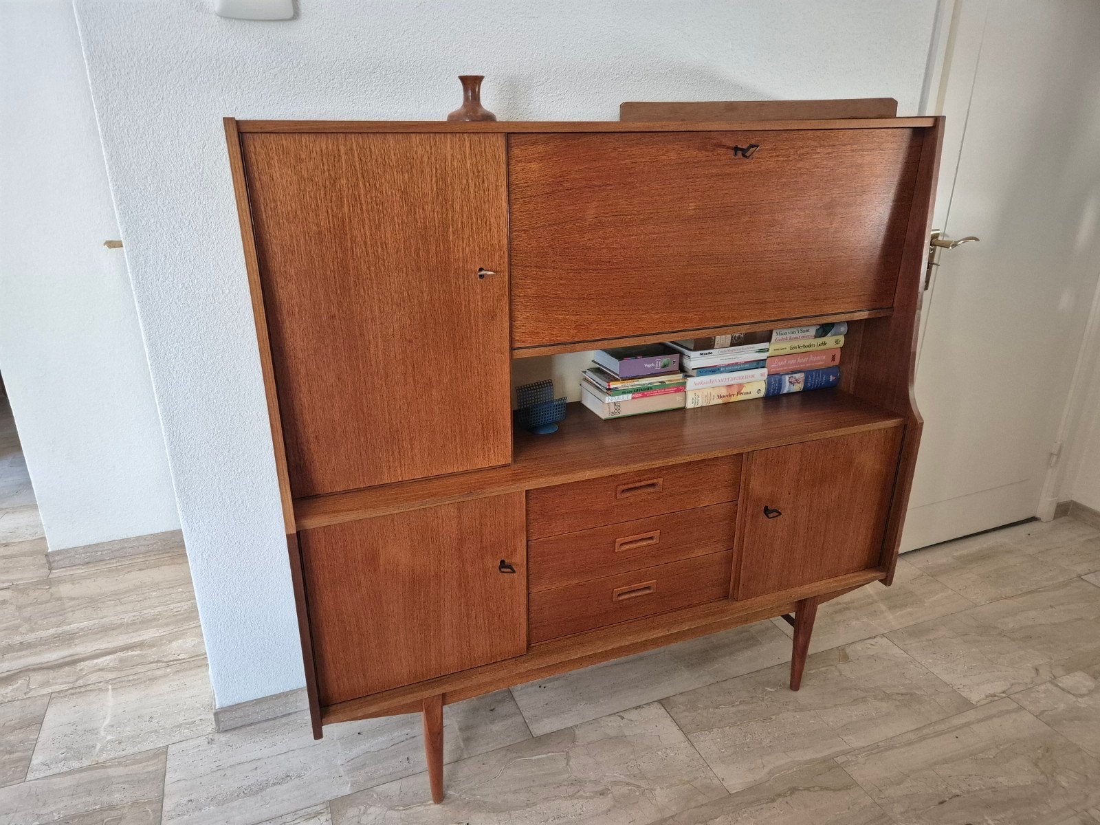 Prachtige Deens Design highboard kast in top staat, Ophalen