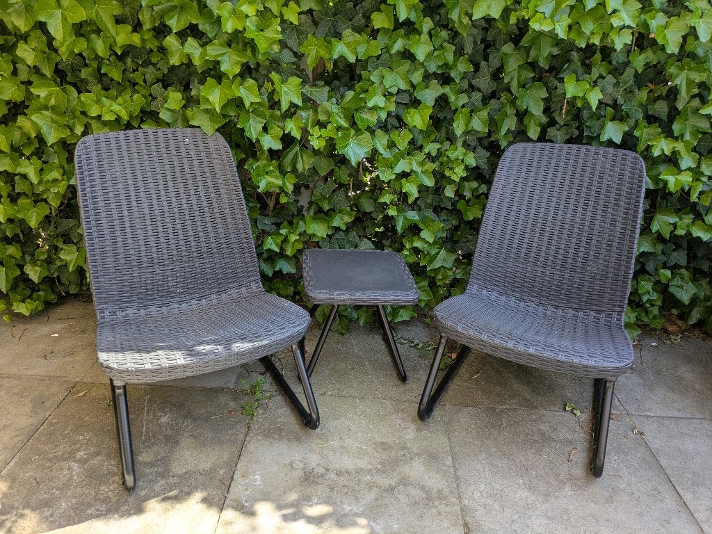 Tuinmeubel lounge set Keter Rio, Tuin en Terras, Kunststof, Zo goed als nieuw, Loungeset, Stoel