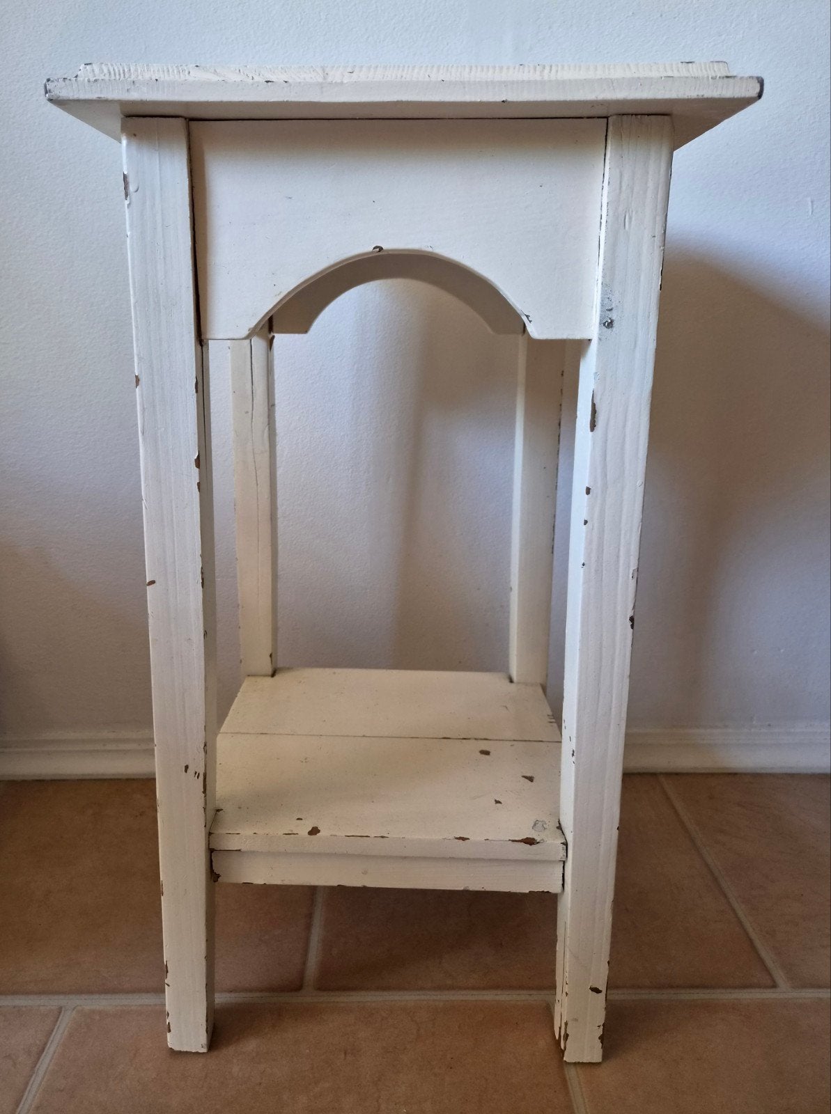 Bijzettafel - Plantentafel brocante, Minder dan 55 cm, Gebruikt, Vierkant, Ophalen of Verzenden