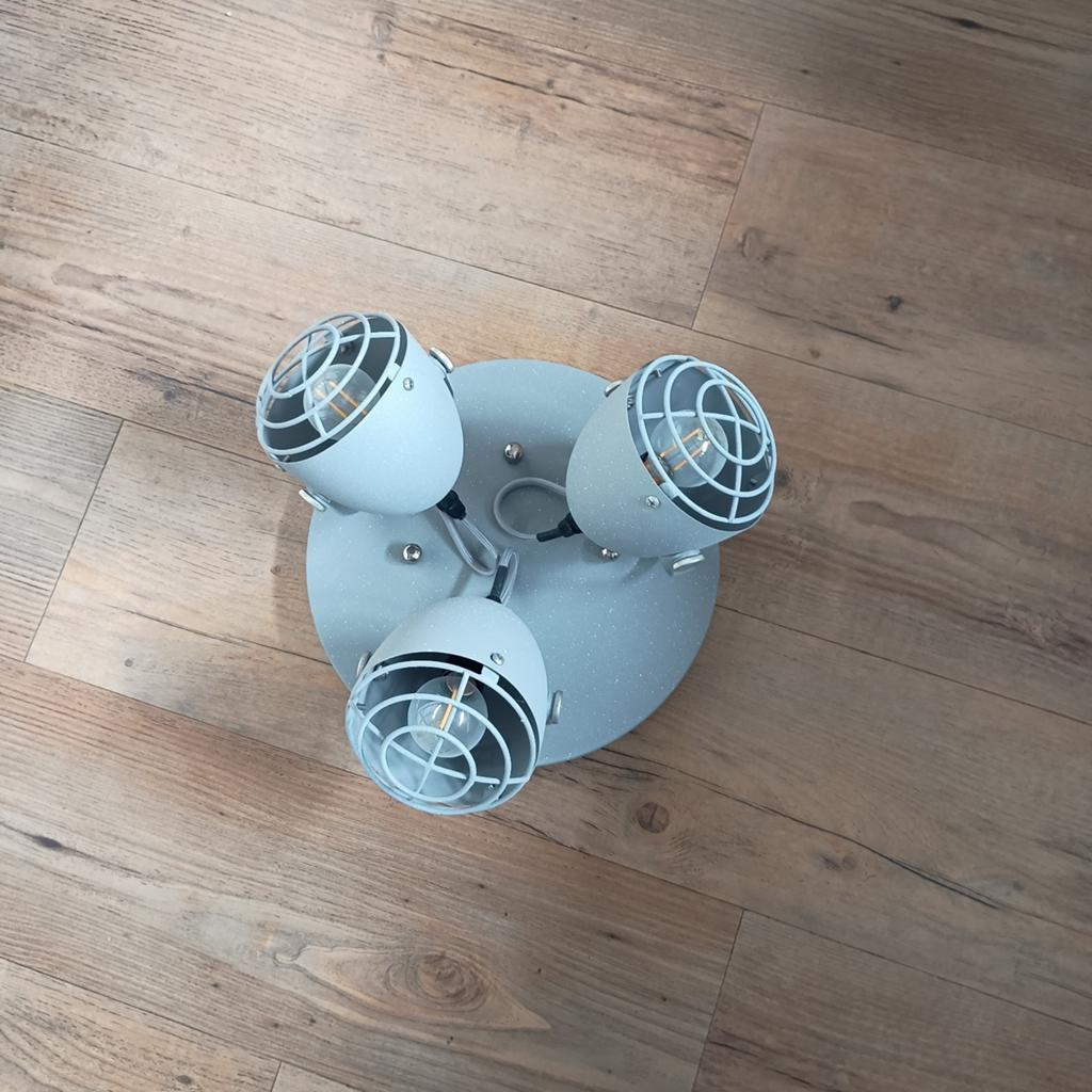 Industriële verstelbare spot plafond Rebus - Betonlook grijs, Overige materialen, Zo goed als nieuw, Minder dan 100 cm, Industrieel