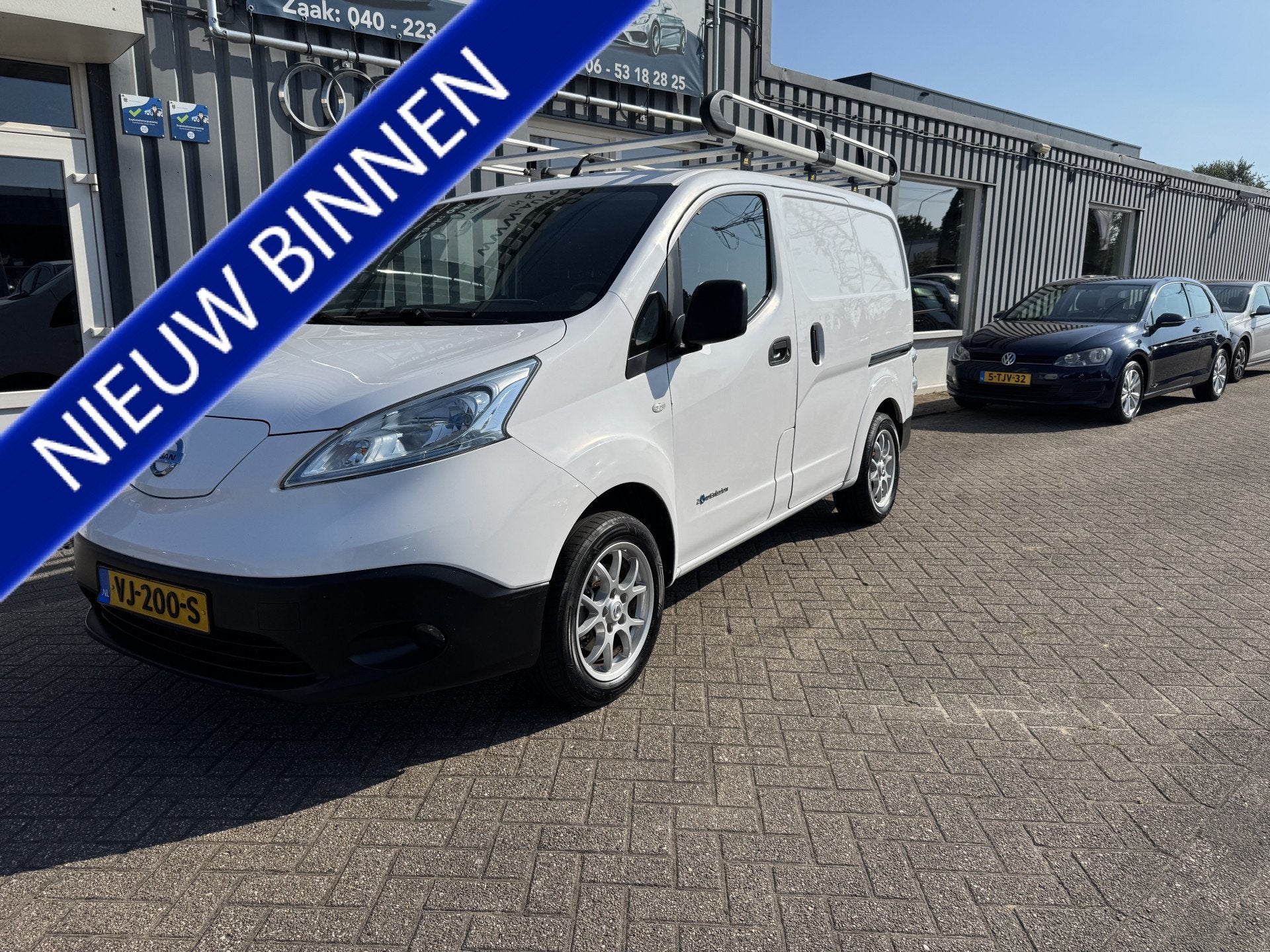 Nissan E-NV200 Business (bj 2014), Stof, Gebruikt, Zwart, Wit