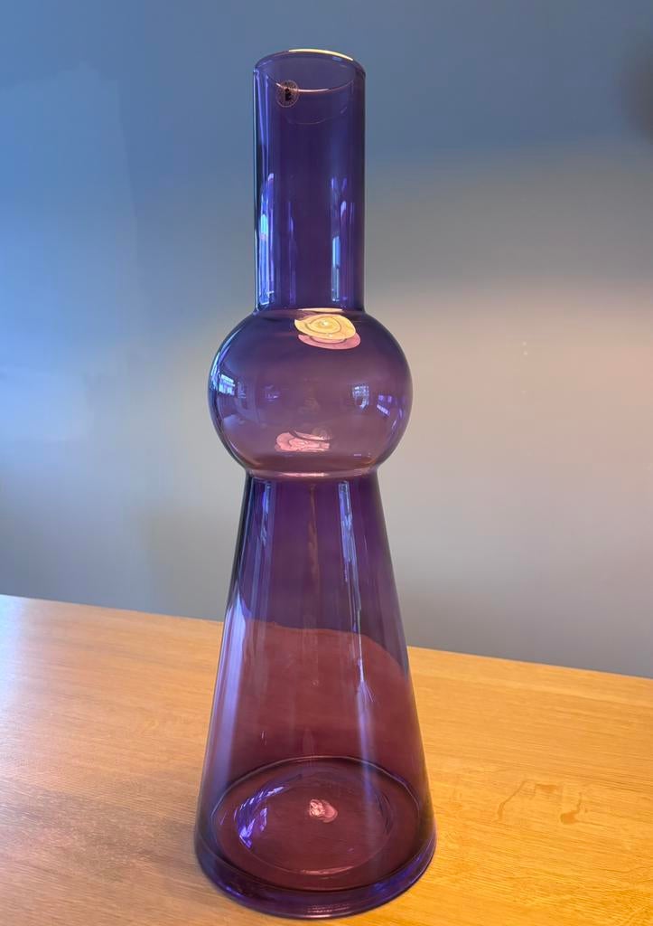 Paarse vloervaas 58 cm IKEA fyllig, Ophalen, Zo goed als nieuw, Overige kleuren, Glas