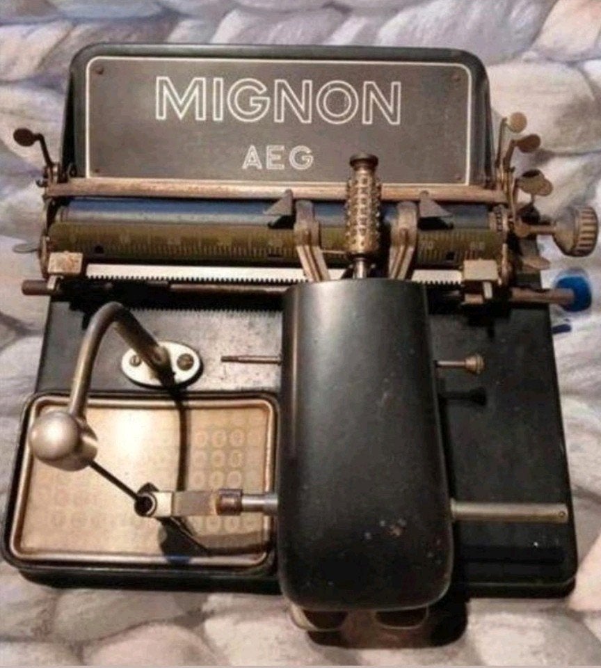 Vintage Antieke MIGNON AEG Schrijfmachine, Ophalen