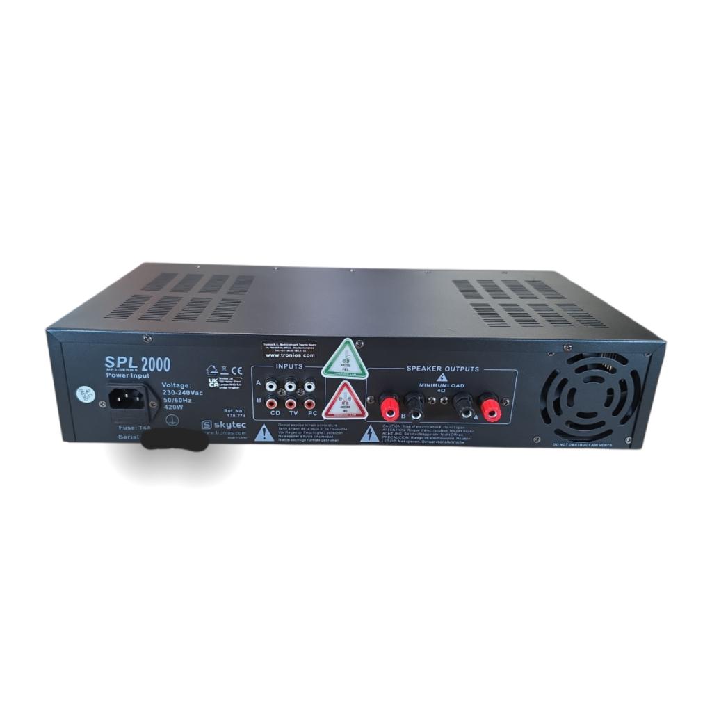 Skytec SPL 2000 Versterker, Skytec, Zo goed als nieuw, Info@skytec.com, Kelvinlaan 7, 9207 JB Drachten, Nederland