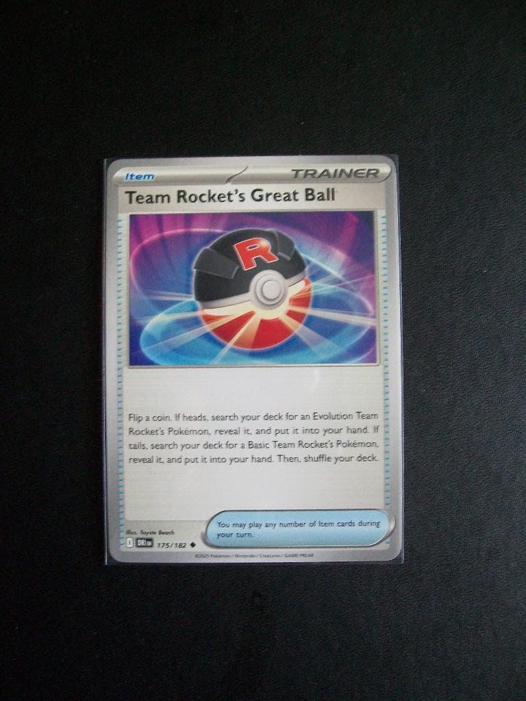 2341. Nieuwe Pokemon Kaart TEAM ROCKET's GREAT BALL 175/182, Verzenden, Nieuw, Losse kaart