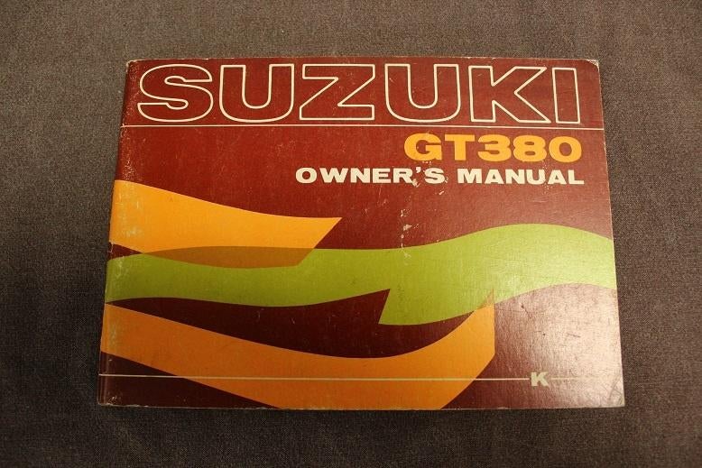 Suzuki GT380 K 1973 motorycle owner's manual ram air, Ophalen of Verzenden, Suzuki