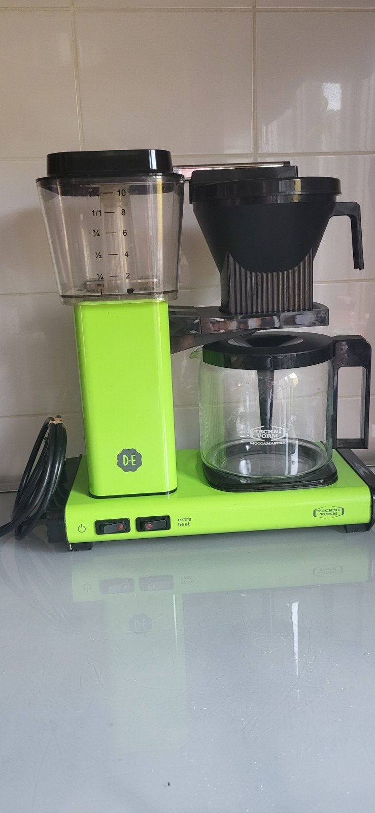Douwe Egbersts Technivorm koffiemachine Fresh Green, Ophalen, Koffiemachine, Gemalen koffie, Zo goed als nieuw