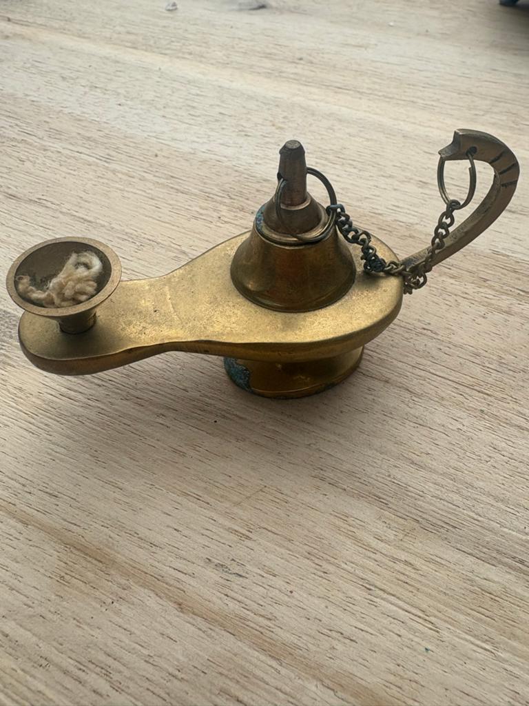 Vintage Messing Aladdin Olielampje - Decoratief, Ophalen of Verzenden