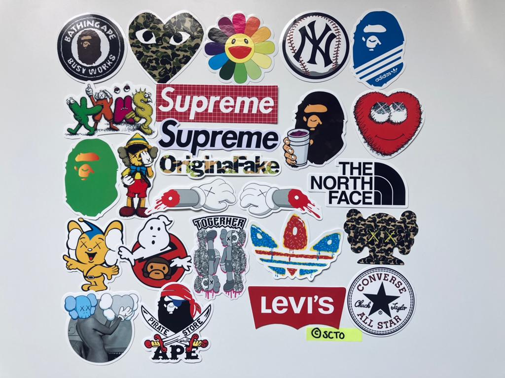 Stickers hypebeast CDG Supreme Murakami The North Face Kaws, Verzamelen, Stickers, Ophalen of Verzenden, Nieuw, Overige typen