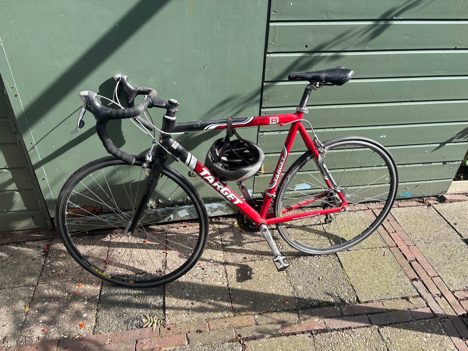 Target racefiets - Rood/Zwart - Aluminium 7005, Fietsen en Brommers, 28 inch, Gebruikt, Aluminium, 15 tot 20 versnellingen