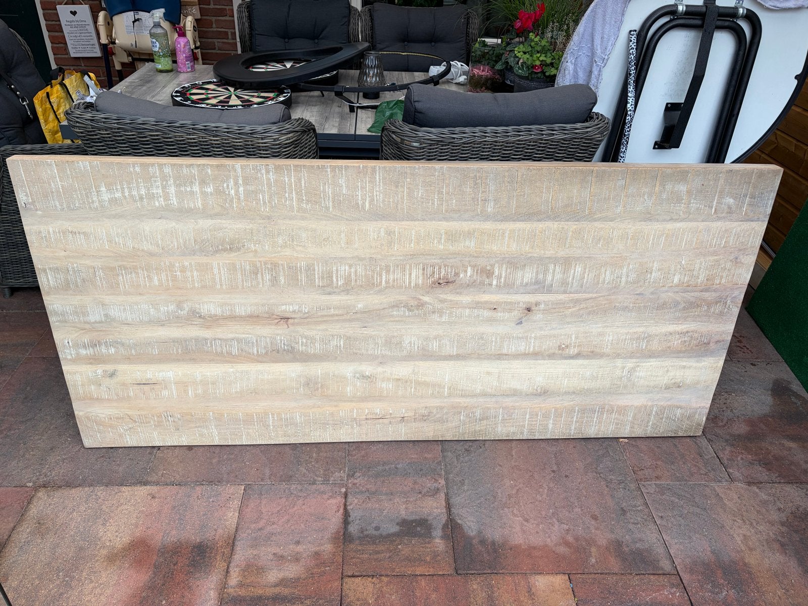 Tafelblad 200x90 cm - Robuust en Stijlvol, Huis en Inrichting, Ophalen, Gebruikt, 200 cm of meer, 50 tot 100 cm