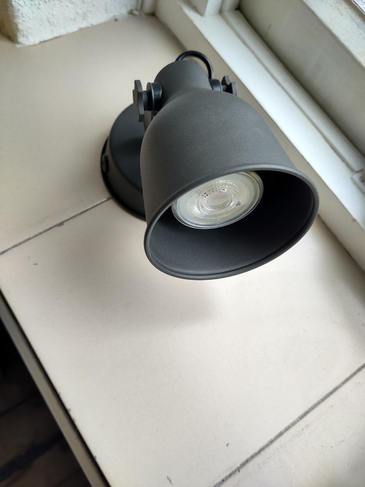 Industriële wandlamp, 9 cm diameter, Ophalen