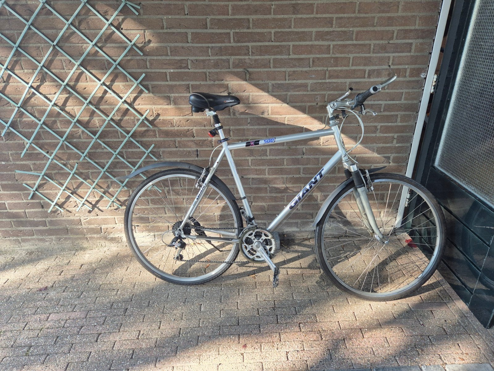 Giant Mountainbike omgebouwd tot stadsfiets, Fietsen en Brommers, Ophalen, Gebruikt, Velgrem, Versnellingen