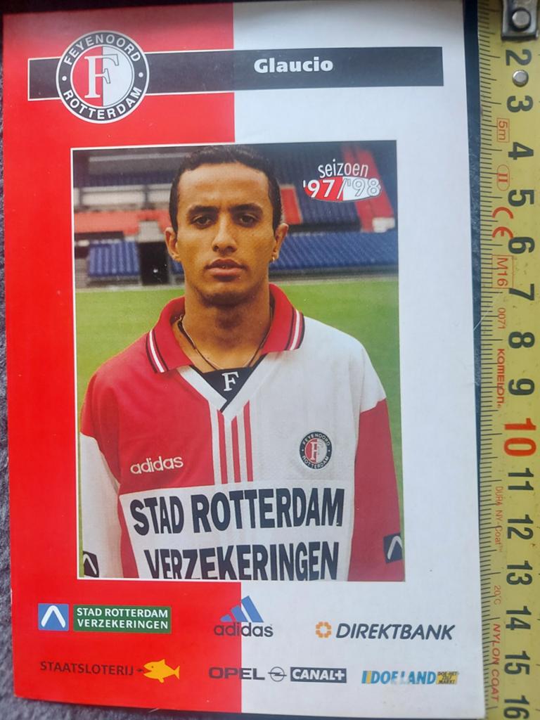 Feyenoord Glaucio Spelerskaart Seizoen '97/'98, Ophalen of Verzenden