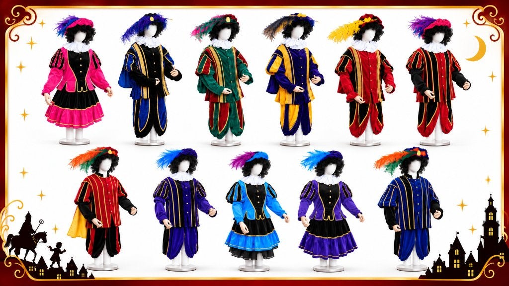 Luxe fluwelen Pietenpakken | Diverse kleuren & maten, Diversen, Sinterklaas, Ophalen, Gebruikt