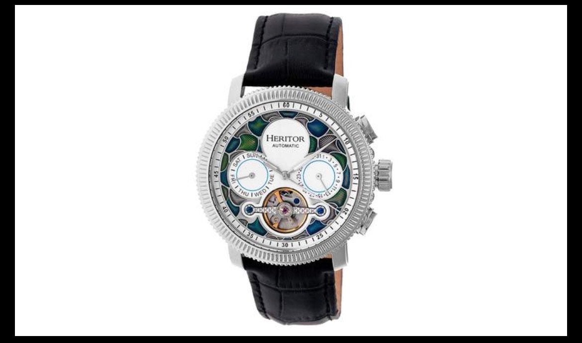 Heritor Automatic Skeleton Horloge - Stijlvolle Meerwaarde, Overige merken, Leer, Staal, Verzenden