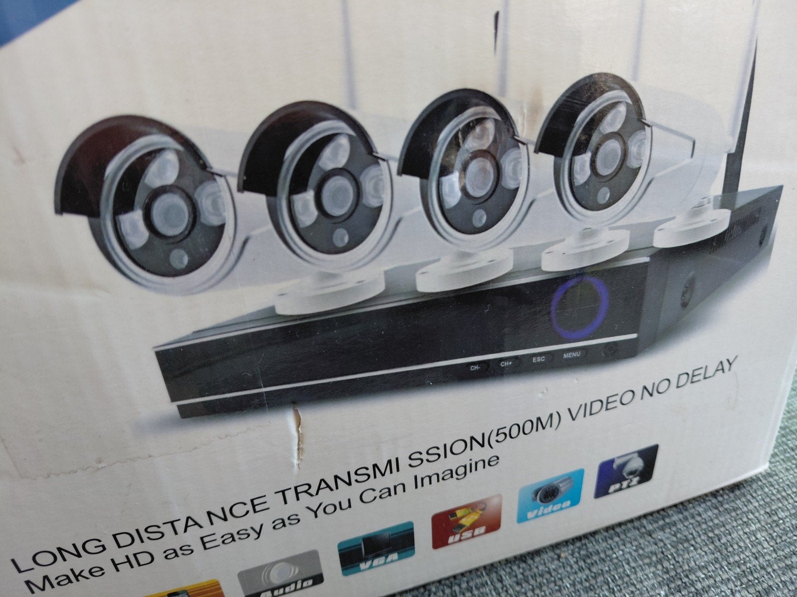 Digitaal camera systeem 4 cams en recorder, Audio, Tv en Foto, Videobewaking, Ophalen of Verzenden, Zo goed als nieuw, Buitencamera