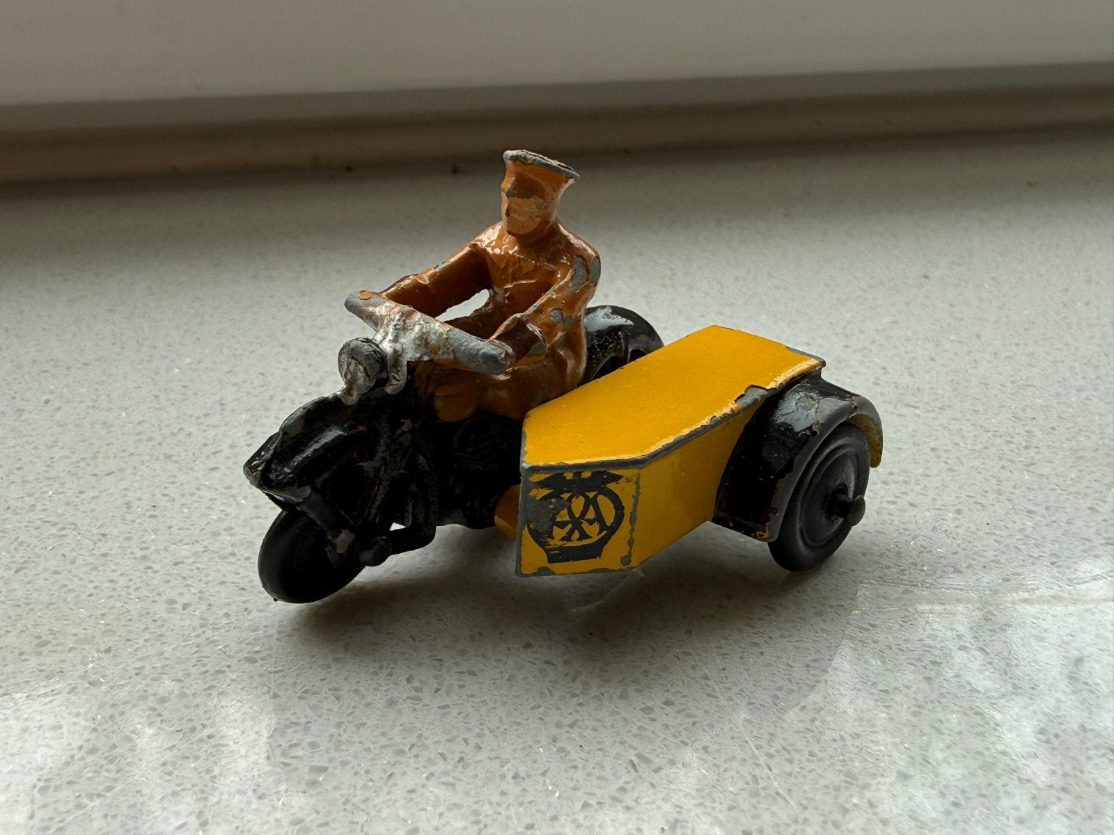 Dinky Toys Motor Zijspan AA Patrol Vintage Speelgoed, Ophalen of Verzenden, Gebruikt