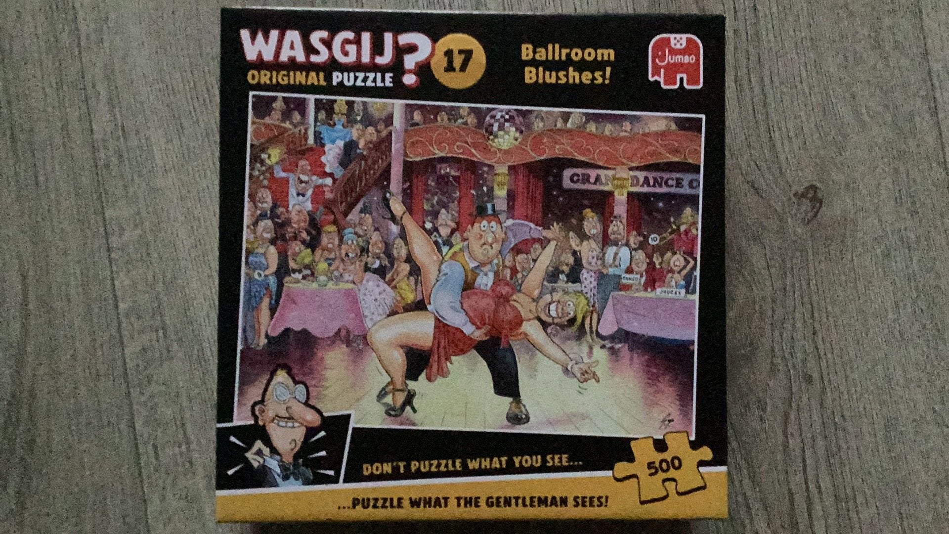 Wasgij nr 17 Stijldansen, compleet 500 stukjes, Ophalen of Verzenden, 500 t/m 1500 stukjes, Zo goed als nieuw