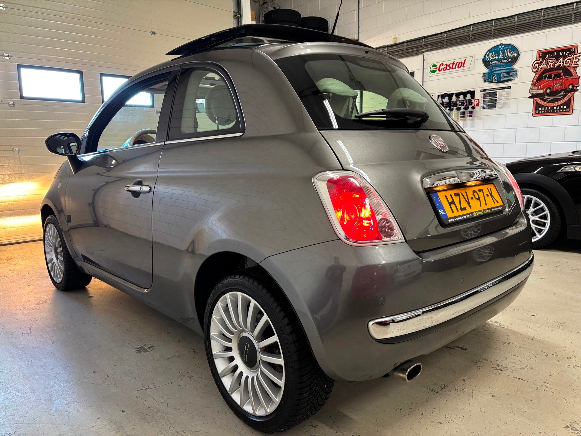 Fiat 500 1.4-16V Sport 100Pk|Elec.panodak|Interscope|Onderho, Auto's, Voorwielaandrijving, Gebruikt, 4 cilinders, 905 kg