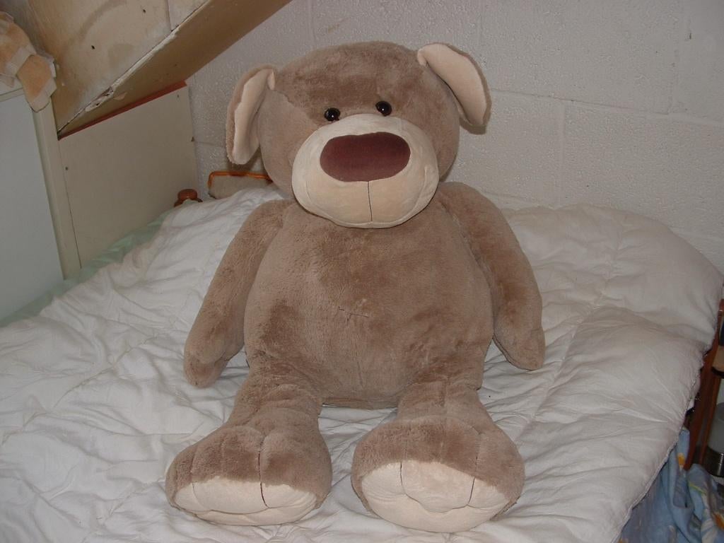 HAPPY HORSE BEER BEAR BELLA MEGAGROOT PLUCHE BEIGE, Ophalen of Verzenden, Nieuw, Overige typen