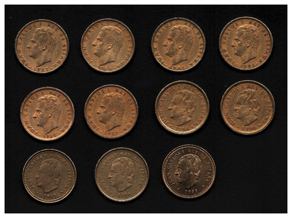 11 munten van 100 pesetas spanje uit de periode 1982-1999, Ophalen of Verzenden, Overige landen