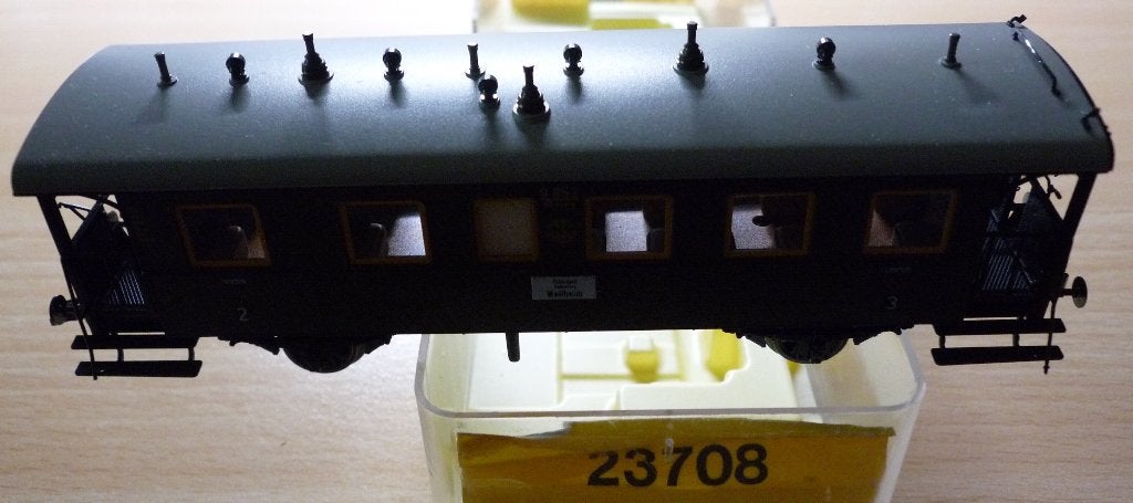 Trix Personenrijtuig 2e/3e klasse van de DRG met verlichting, Hobby en Vrije tijd, Modeltreinen | H0, Gelijkstroom, Trix, Wagon