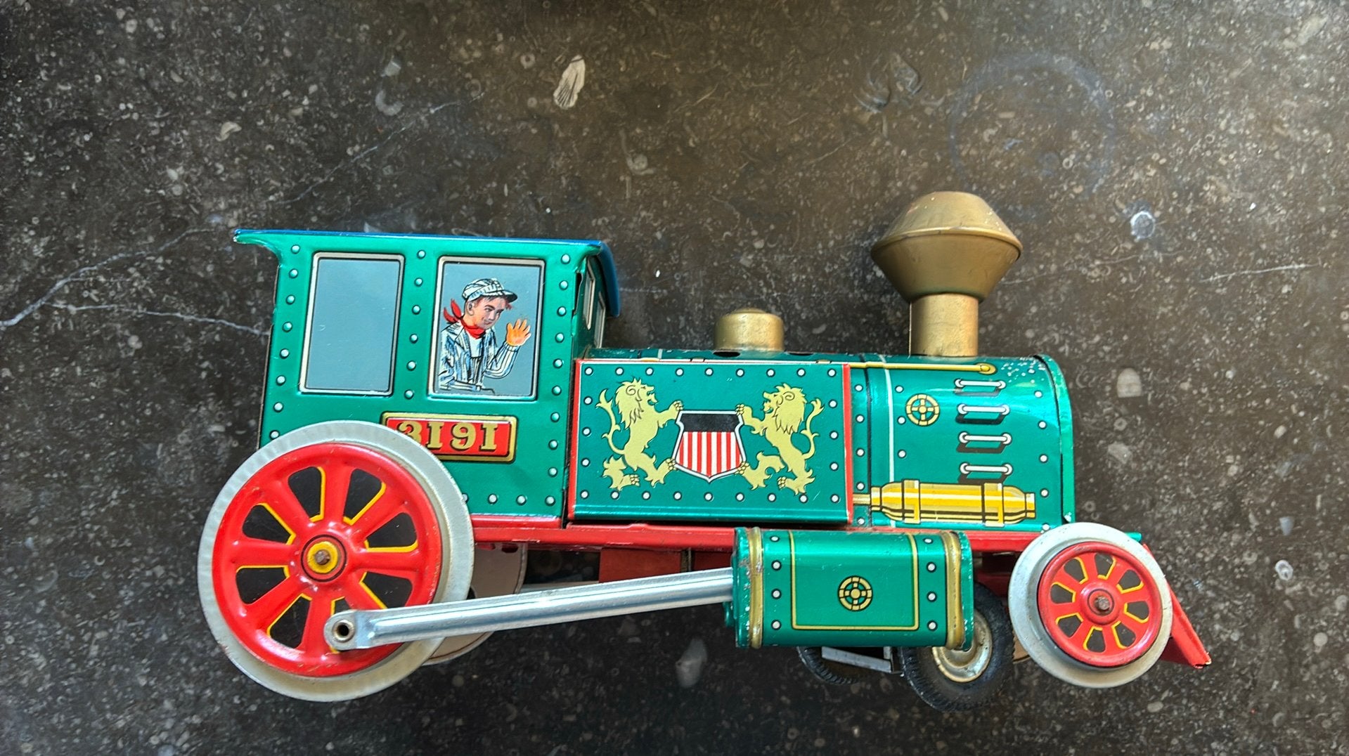 Blikken speelgoed locomotief Japan MT #3191 1950-1960, Antiek en Kunst, Ophalen of Verzenden
